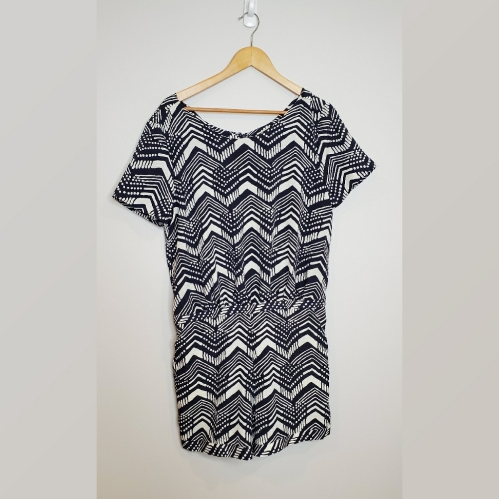 J.Crew Navy and White Romper